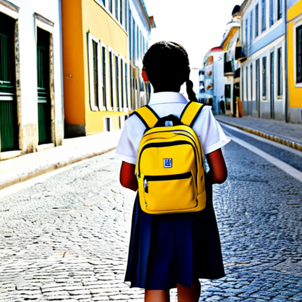 아동용 가방 브랜드 순위 - School Day**

"A young student, fully clothed in modest school uniform, walking to school on a sunny...