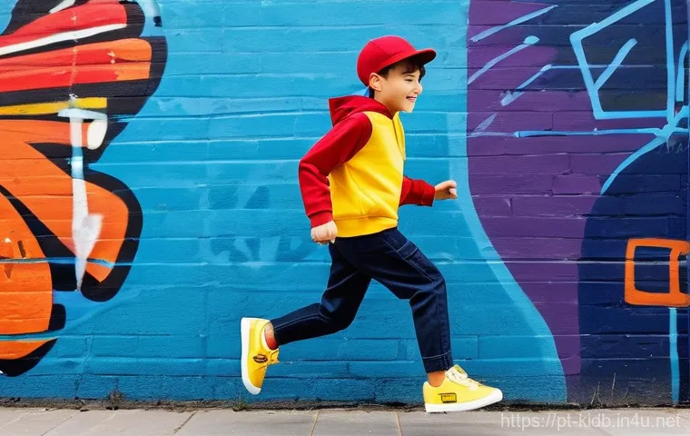 닥스키즈와 빈폴키즈의 차이 - **Daks Kids: Regal Park Stroll**
    A young girl, approximately 7 years old, is gracefully walking ...