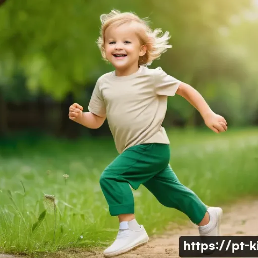 자라키즈의 최신 트렌드 - A joyful scene of a young child wearing organic cotton clothing with soft textures, featuring a brea...